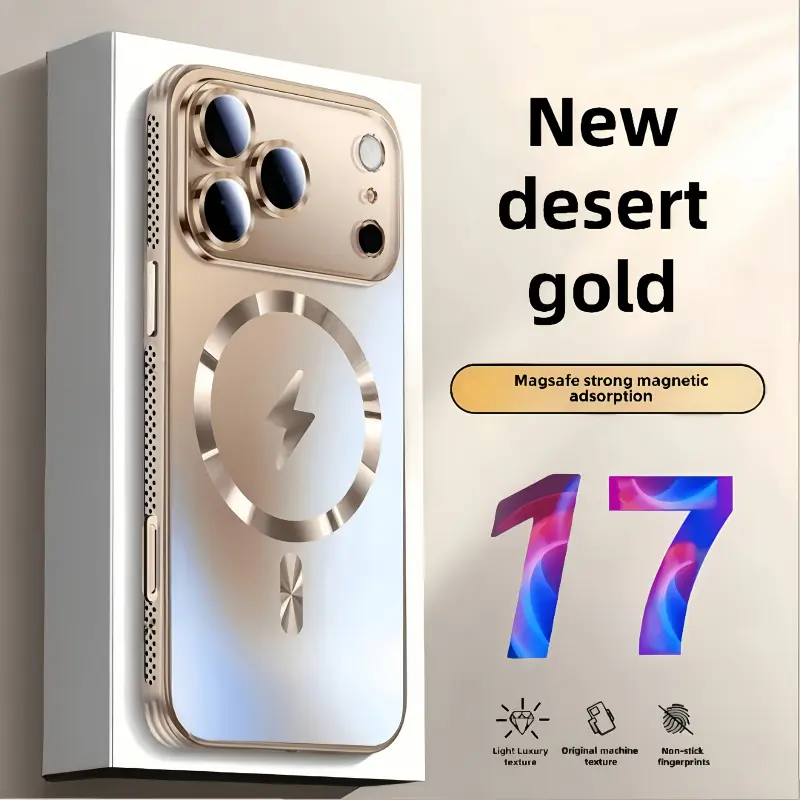 2025 New Premium Ultra-Slim Phone Cover (Compatible with for iphone 17 Pro Max/17 AIR/17 Pro/16/15 Pro/14 Plus/13/12) Features Strong Magnetic Attraction, Effective Heat Dissipation, And Breathability. Offers Shockproof And Drop-Resistant Safety