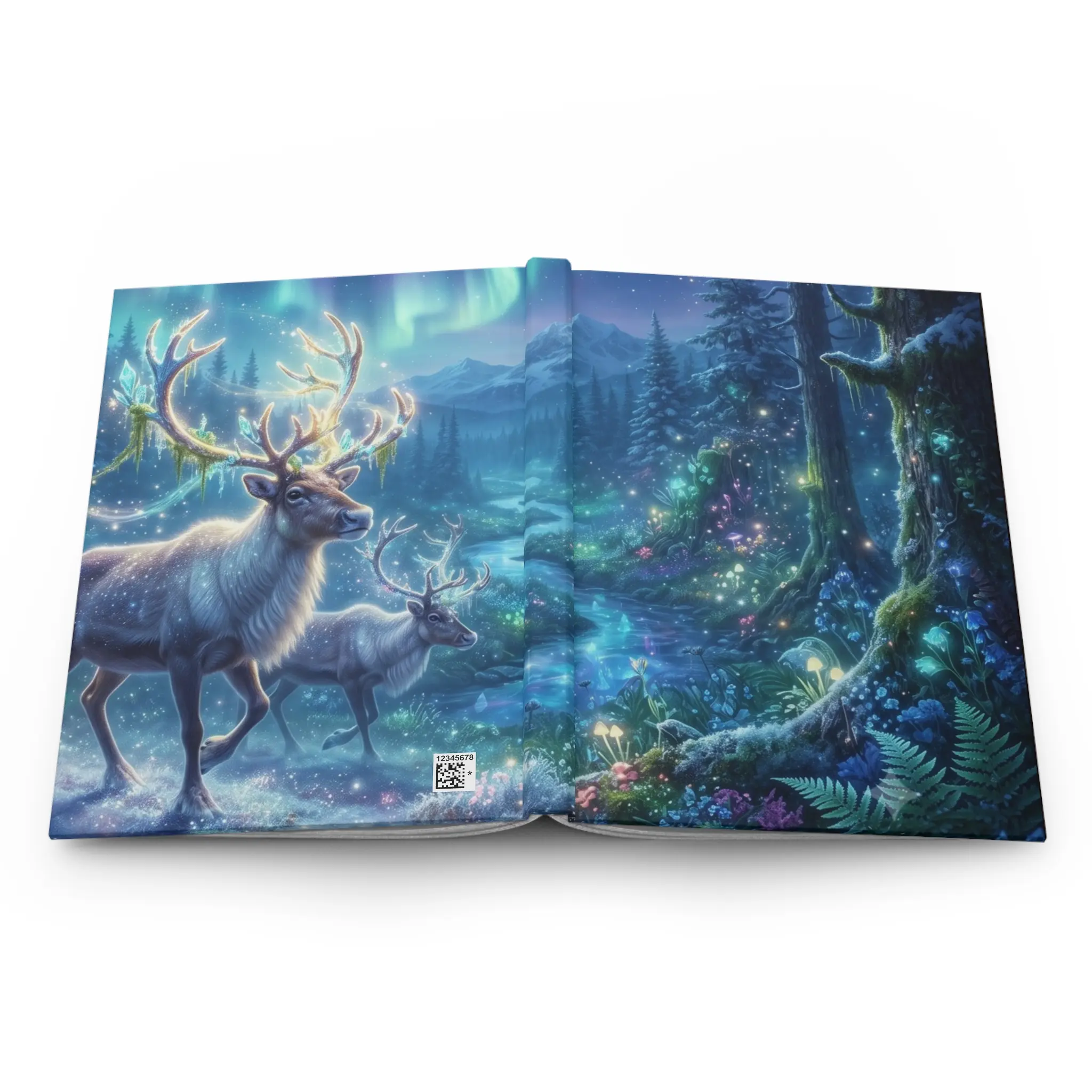 Enchanted Forest Reindeer Journal | Hardcover Notebook