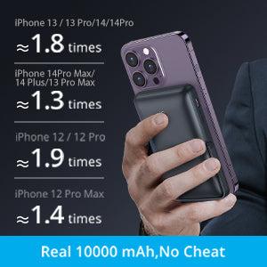 【GARVEE】10000mAh MagSafe Wireless Charger - PD 20W Fast Charging Station with Smart LED Display & Adjustable Stand - Compatible with iPhone 14/13/12 Pro Max/Mini, Galaxy S23 - Travel Essential for Office/College