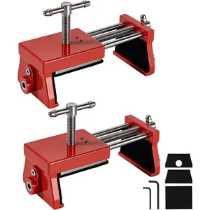 2 count Cabinet Clamps Built-In Drill Aligner Cabinet Installation Tools with Pads and Alignment Plate, Cabinet  Frame Alignment Tool