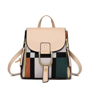 Women Grid Backpack
