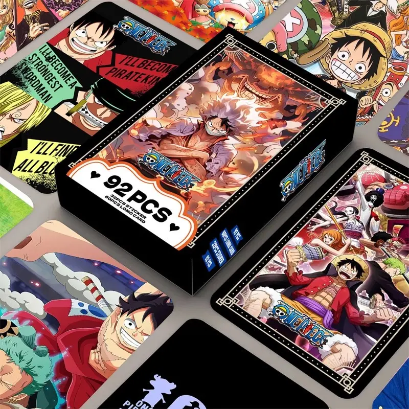 [Lomo On.e Pie.ce 92PCS] On.e Pie.ce Anime Lomo Photocard Collection (60PCS) + 32 Random Stickers – Gift Set