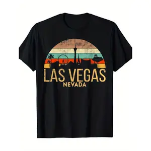 Vintage LAS VEGAS Souvenir Holiday Tshirt Gift Nevada City T-Shirt,Made in USA,Made in USA Summer Tees, Crew Necks