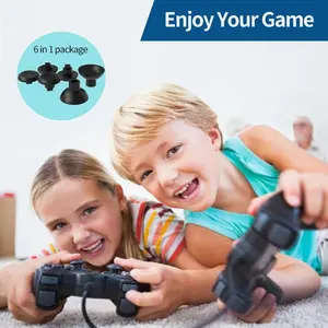 Ps5 Mushroom Head Detachable Handle Joystick Cap, Dedicated Thumb Grip Joystick Cap, High-Low Design, Replaceable, Two Heights, Set of Six