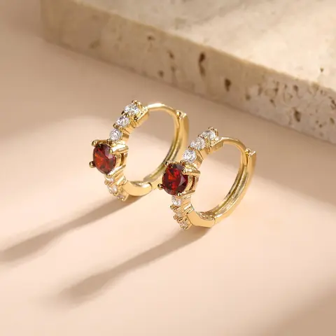 Fashion Rhinestone Decorated Hoop Earrings, Elegant Jewelry for Women, Casual Jewelry for Party, Daily Clothing Decor, Trendy All-match & Exquisite Jewelry for Birthday Gift, Earrings Hoops