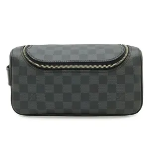 Pre-owned Louis Vuitton Canvas Tote Bags Damier Graphite Toiletry Pouch