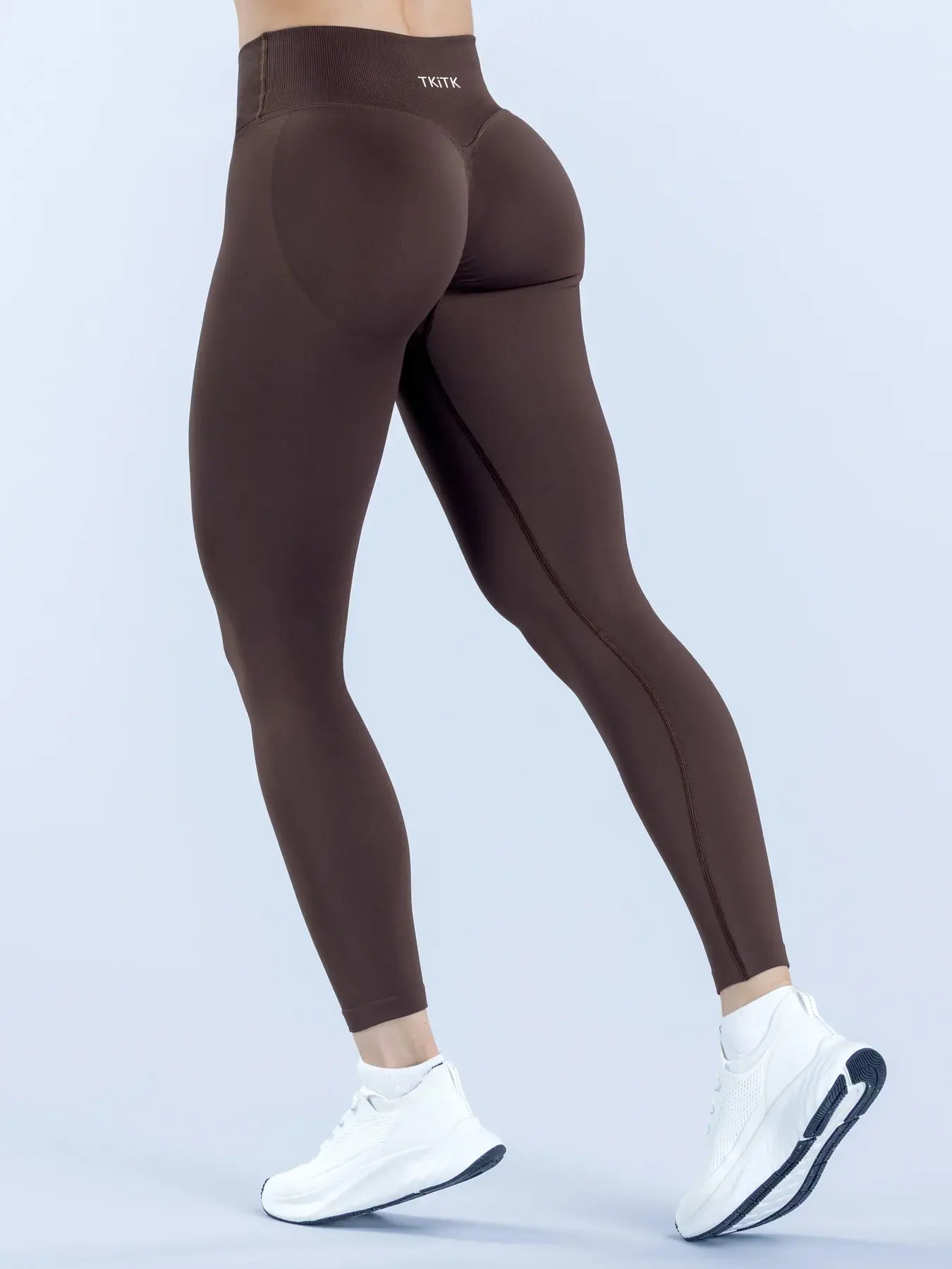 Women's Seamless Soft Yoga Pants, Fitness Tights, Workout Clothes, Perfect for Gym Running & Cycling, Casual Plain Tkitk Print Long Pants for All Seasons, Seamless Yoga Leggings, Skinny Yoga Bottoms, Tight Fitting Pants