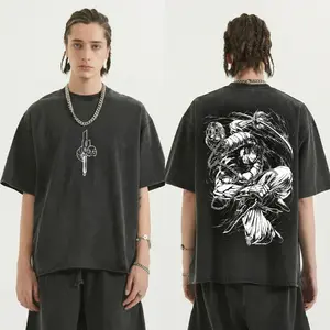 Vintage Toji Fushiguro Graphic Tee ️ | Jujutsu Kaisen Washed T-Shirt Unisex Casual Sleeve American Short