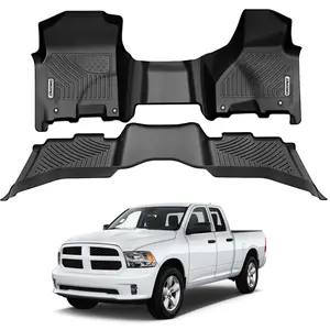 YINTATECH Floor Mats TPE Liner for 2013-2018 Dodge Ram 1500/2500/3500, 2019-2024 Ram 1500 Classic (NOT for New Body) with 1st Bench Seats 3D Molded