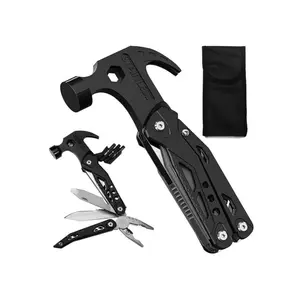 14-in-1 Multitool Hammer, Screwdriver Bits Set and Durable Nylon Sheath, Multi Tool for Outdoor, Ideal Gifts for Father, Husband, Boyfriend
