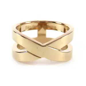 Pre-owned HERMÈS Stainless Small Leather Goods Hermes Ryuban BIJOUTERIE FANTAISIE H motif Scarf Ring