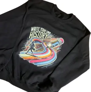Walk into your greatness, Black crew neck sweater,