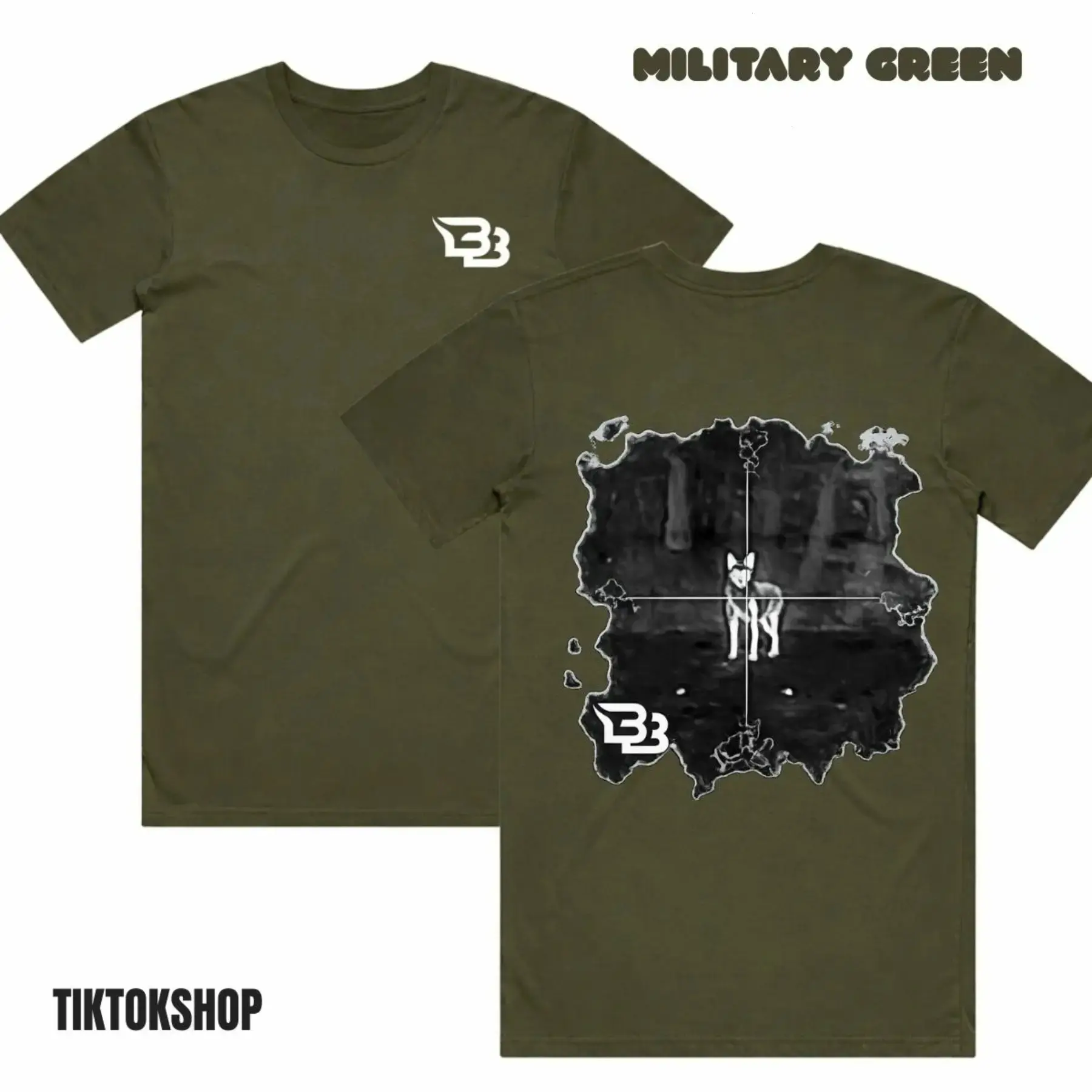 Predator Hunting T-Shirt, Coyote in Scope Graphic Tee, Tactical Outdoor Hunter Shirt for Men Women, Unisex Cotton Top