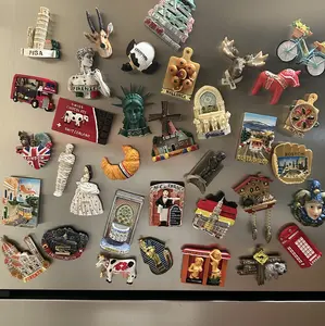 3D Landmark Magnet Art for Fridge Decor - Fine Detail Miniature Art - Europe, USA, France, Italy, London, Asia - City Gift