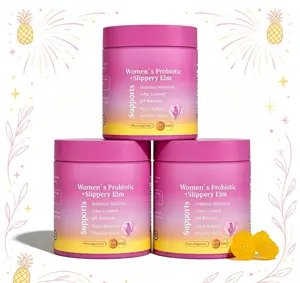 [Limited!! ]Her Juicy Feminine Probiotic Gummies 60 Count Hawaiian Pineapple | All-in-One Women’s Vitamin Supplement with Slippery Elm & Prebiotic Blend, Edible Gummies for Intimate pH Balance, Dryness Relief & Gut Health
