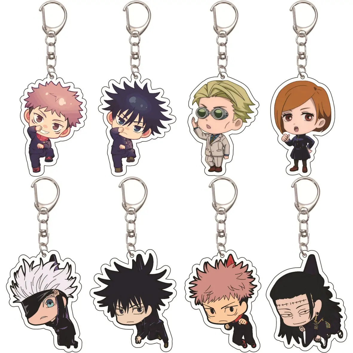 Jujutsu Kaisen Acrylic Keychain, Gojo Satoru, Itadori Yuji, Fushiguro Megumi & Kugisaki Nobara Cute Anime Gift