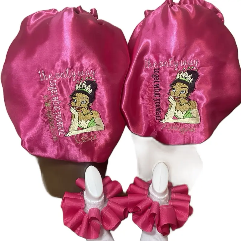 Custom Embroidered Satin Bonnet – Personalized Just for You!