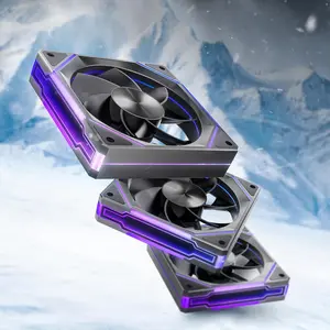 AMICIPro 120mm ARGB PC Fans,Ultra-Quiet Operation <30dB, 1800 RPM HDB Bearings, 12 LED Lights, Aura SYNC Compatible for Enhanced Cooling and Visuals (Non-Illuminated )