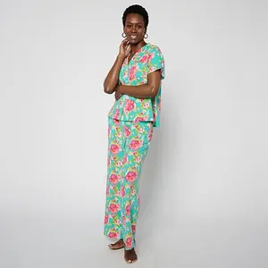 Dreamlounge Opal Nights Button-Down 2-piece Pajama Set