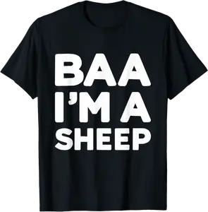 Baa Im a sheep funny lazy DIY costume for halloween party T-Shirt - Tamauziabro Shop 23B0DDLBXTF3