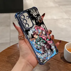 Classic Action Anime Demons Cartoon Slayers Phone Case Compatible with for samsung for galaxy S25 S24 S23 S22 S21 FE Ultra Plus 4G 5G Shockproof Transparent Soft Back Cover.