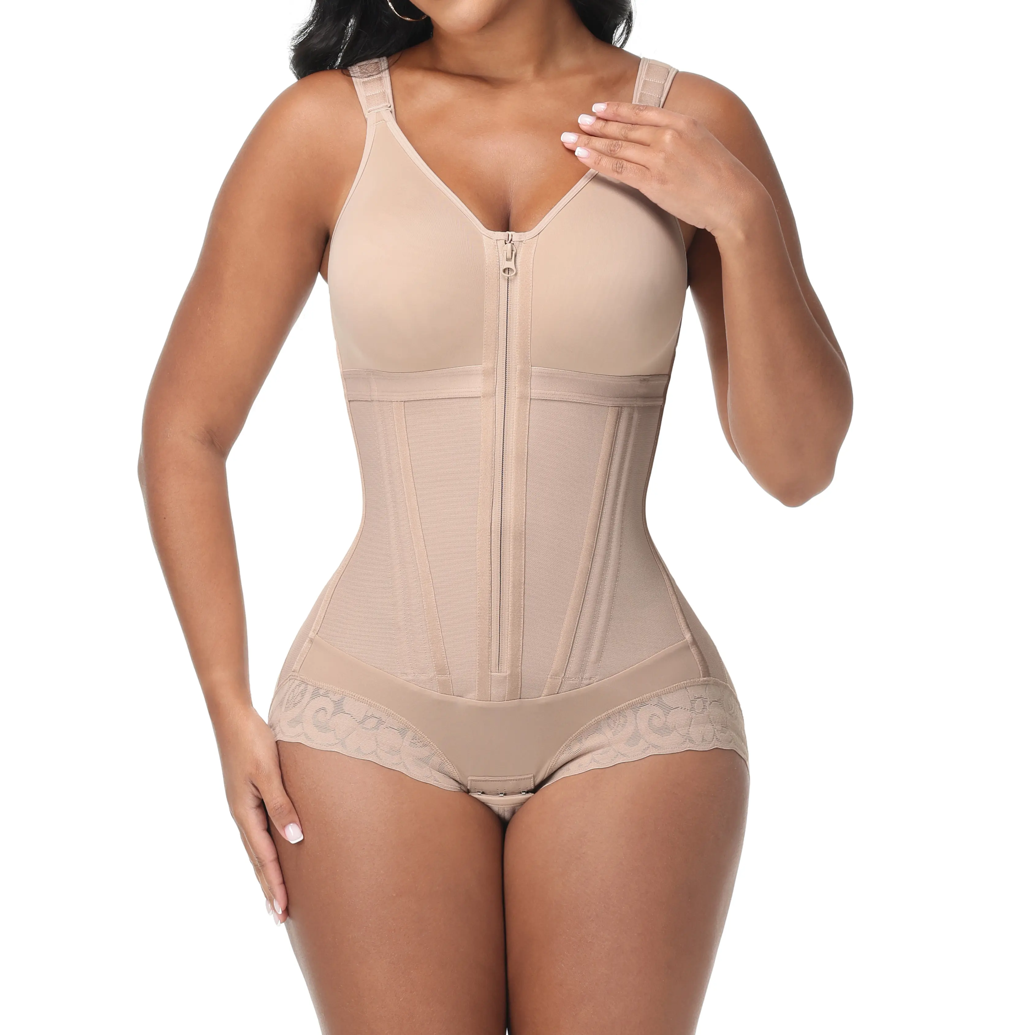 SHAPSHE Women's Waist Shapewear Full Body Shapewear, Womenswear Underwear Bodysuit with Zipper and Hooks