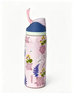 Owala 32 Oz FreeSip Insulated Stainless Steel Water Bottle with Straw, BPA-Free Sports Tumbler & Coffee Cup, Portable Travel Mug, Floral Print Pink Edition Drinkware tiktokshopspringglowup skull outdoorfun