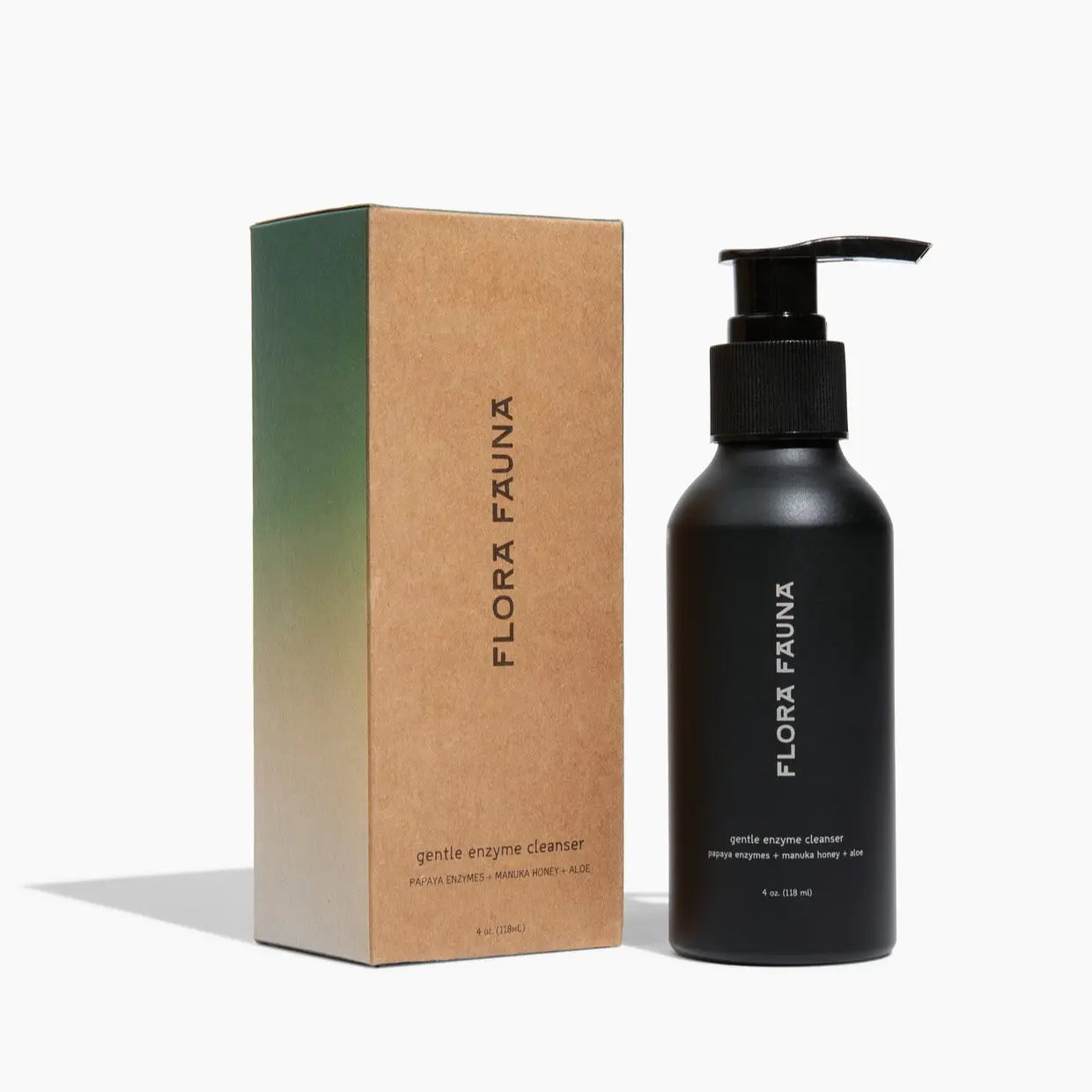 Flora Fauna Gentle Enzyme Cleanser | Papaya + Manuka Honey | No-Strip Natural Cleanser, Soft Skin, Acne Prone, Adults, Fragrance Free, Facial Cleansing, Exfoliates, Radiant Skin