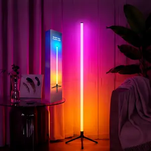 RGB LED Floor Lamp, Multi-Mode Color-Changing Standing Desk Light, Modern Minimalist Ambient Lighting, Ideal for Living Room, Bedroom, Game Room Decor