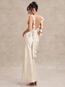 Summer Beach Vacation 3D Solid Color Macaron Color Pastel Color Pink Color Knitted Super Long Slim Wedding Dress Bridesmaid Dress Cocktail Dress Date Dress Party Dress School Season Dress Holiday Dress Birthday Dress Night Out Dress Valentine's Day Outfit