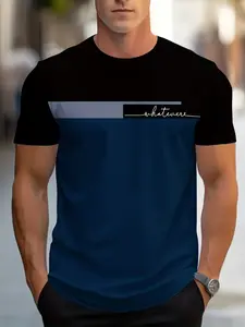 Men's Short Sleeve T-Shirt, 3D Digital Print, Slim-Fitting, Casual Style, Streetwear, Menswear, All Seasons, Suitable for Adults and Teen Boys