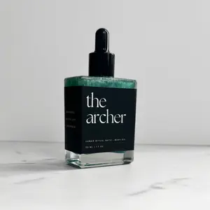 The Archer | Lunar Ritual Bath + Body Oil | Shimmer Oil | Bluebell + White Lilies + Crisp Cucumber