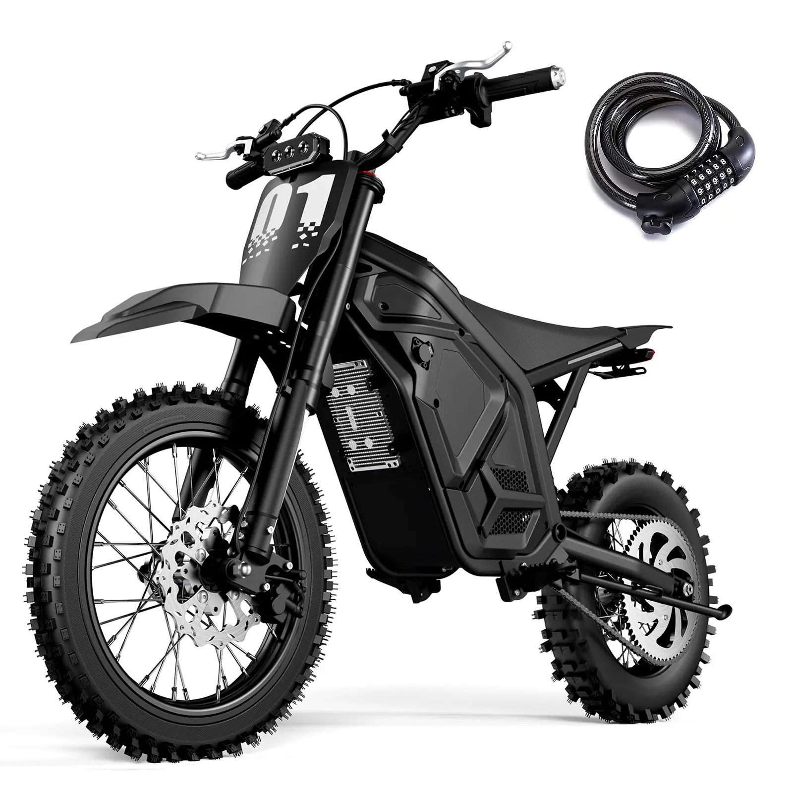 Electric Dirt Bike 5000W Peak Power,  for Adults & Teens: 50MPH Top Speed, 60V 25Ah Battery,30- 45-Mile Range for Commuting & Trail Riding