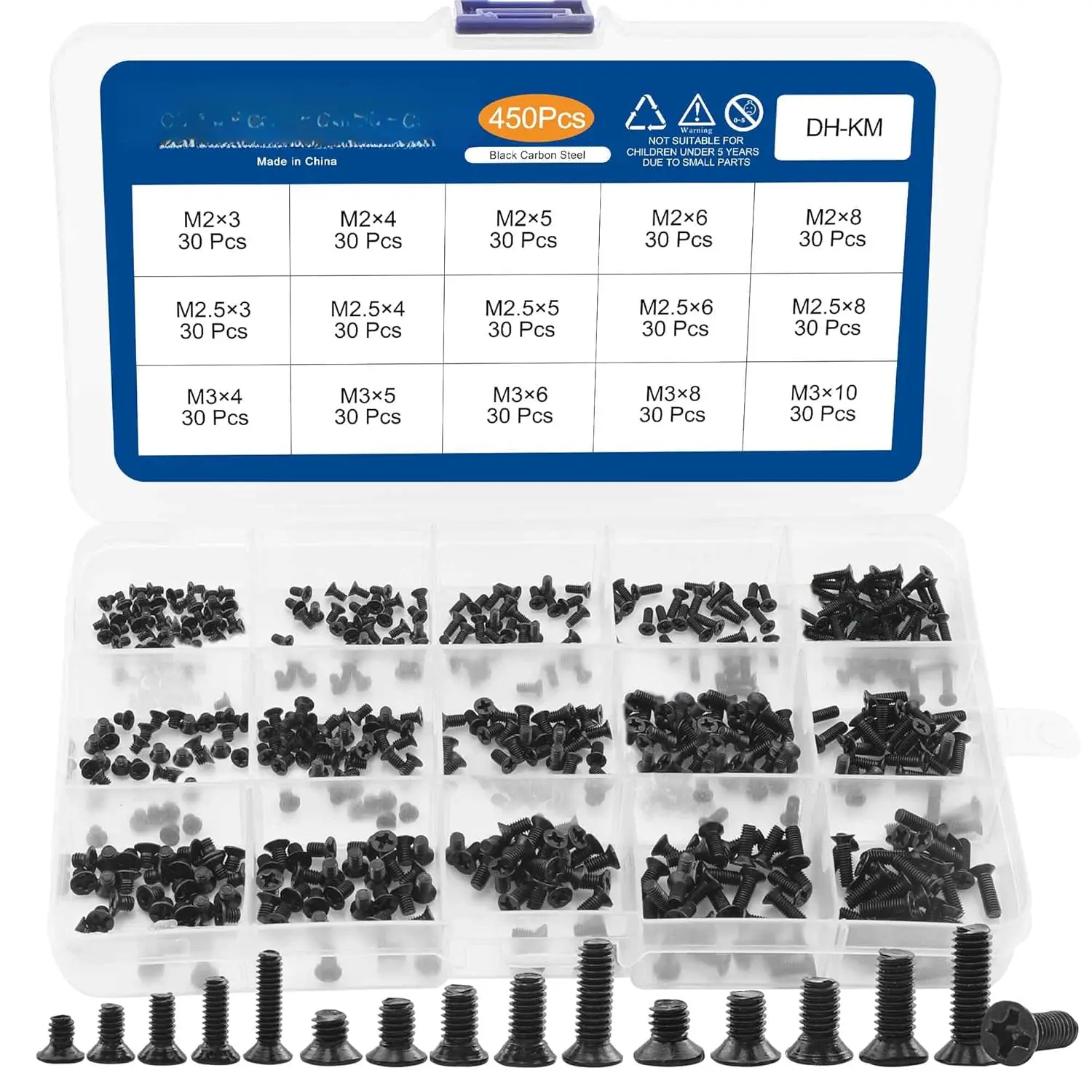 Laptop Computer Screw Kit, M2 M2.5 M3 Countersunk Flat Head Phillips Mini Screws Set, Replacement Part Electronic Repair Accessories
