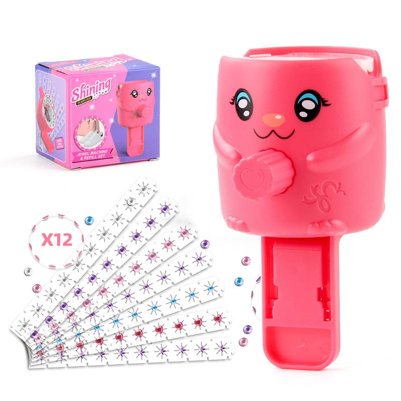 Hair Gem Stamper Kit – DIY sparkling hair styling tool | 120 rhinestones | Hair styling tool | Hair styling tool with reusable shiny gems; Christmas and birthday gifts, toys for girls