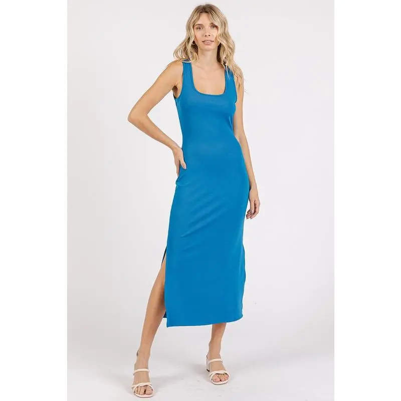 polyester spandex midi dress Sample V-Neck Puff Sleeve Midi Dress