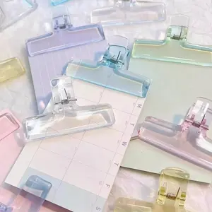 Paper Clips Plain Paper Clip Office Organizer Clip Strong Holding Power Transparent Candy Colors Suitable for Office School Home Multifunctional Stationery