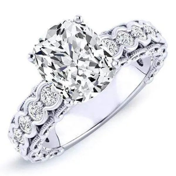 Kassia - Cushion Moissanite Engagement Ring