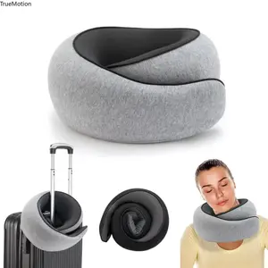 Snail Shaped U-Shaped Memory Foam Neck Pillow - Soft Portable Travel Pillow for Airplane, Car, Office Nap & Sleep