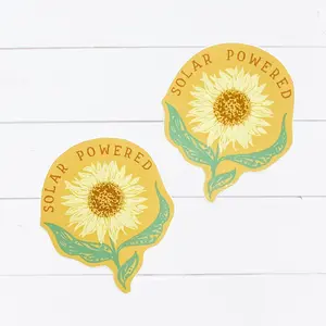 Solar Powered Sunflower Sticker