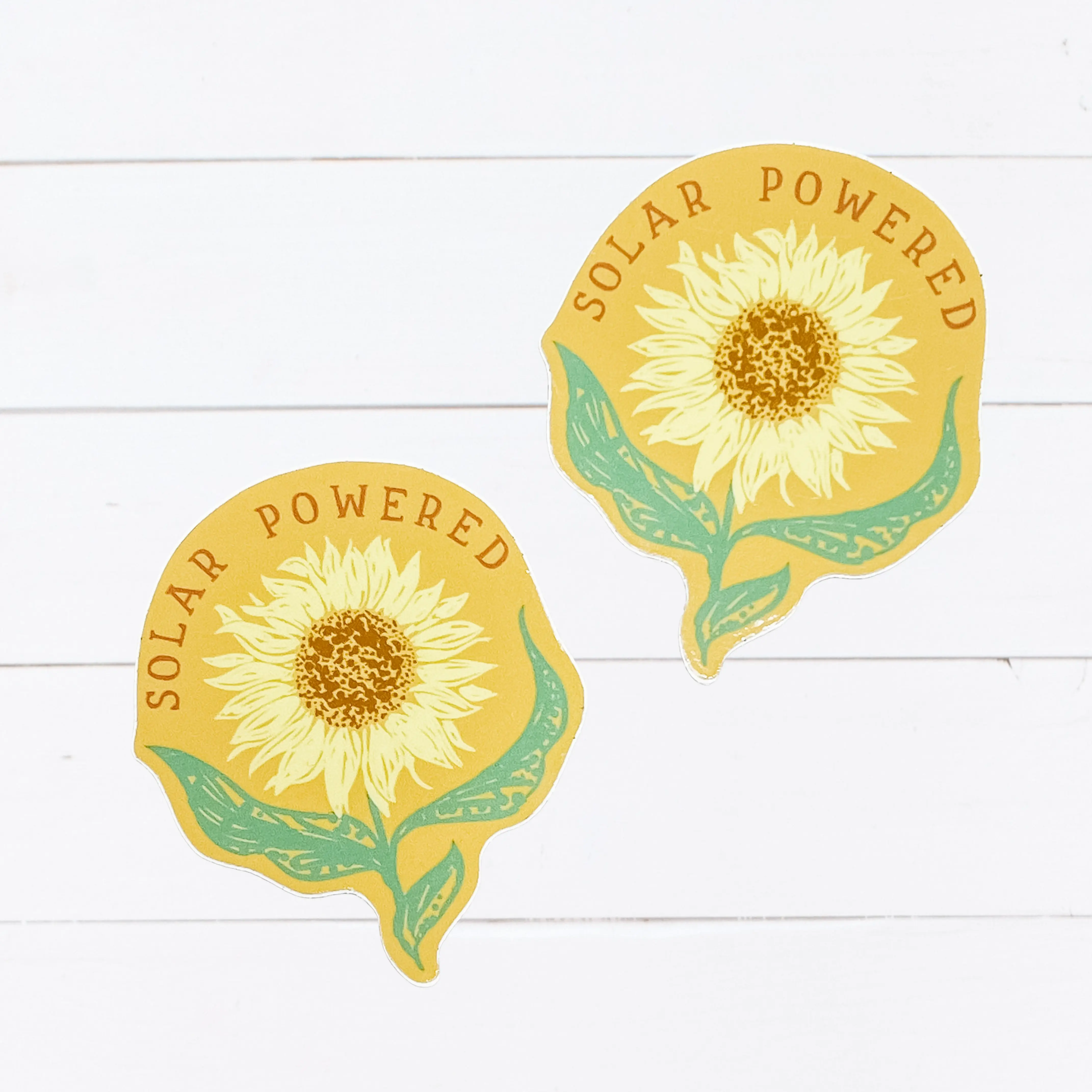 Solar Powered Sunflower Sticker