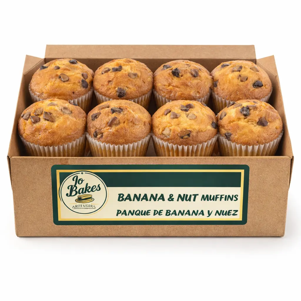 JO BAKES Banana Nut Muffins, 8 Ct, Snack Cakes & Pastries
