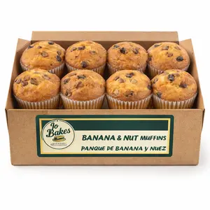 JO BAKES Banana Nut Muffins, 8 Ct, Snack Cakes & Pastries