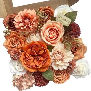 Aesthetic DIY Faux Rose Box Set| Real-Touch Artificial Flowers with Stems for Wedding Bouquets & Centerpieces| Romantic Forever Valentine's & Birthday Gift| Spring Home Decor