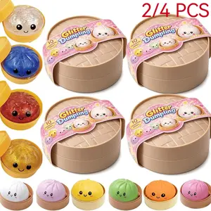 Big Dumpling Squishy , 1 Piece Kawaii Squishies, Mystery Bun Fidget Toy, Soft TPR Stress Relief Toy, Valentine's Day & Easter Gifts, Ideal for Kids' Exchanges