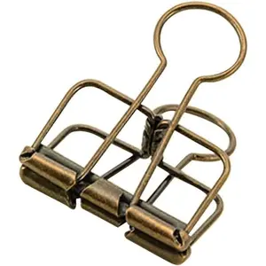 20 count Binder Clips, Medium Metal Binder Clips Bronze Binder Clips, Paper Clamps for Office Supplies School Personal Document Organizing