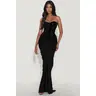 Can't Look Away Ruched Sequin Gown - Black
