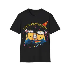 Minions Cartoon Birthday Celebration Graphic Tee Unisex Softstyle T-Shirt Funny Fan Inspired #MinionsFan #CartoonTee #BirthdayTee #FanInspired #GraphicTee #UnisexTee #SoftstyleTee #Streetwear #FunnyTee #TrendingStyle