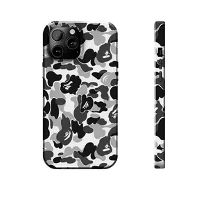 Bape Camo Streetwear iPhone Case - Impact Resistant 2-Piece Hard Cover with Flexible Rubber Liner - Premium Glossy UV-Protected Camouflage Armor for iPhone 17 16 15 14 13 12 11 Pro Max - Hypebeast Graphic Gift - Free Random Gift Included