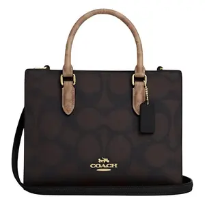 COACH Maggie 24 Logo Adjustable Detachable Strap Tote Bag in PVC for Women